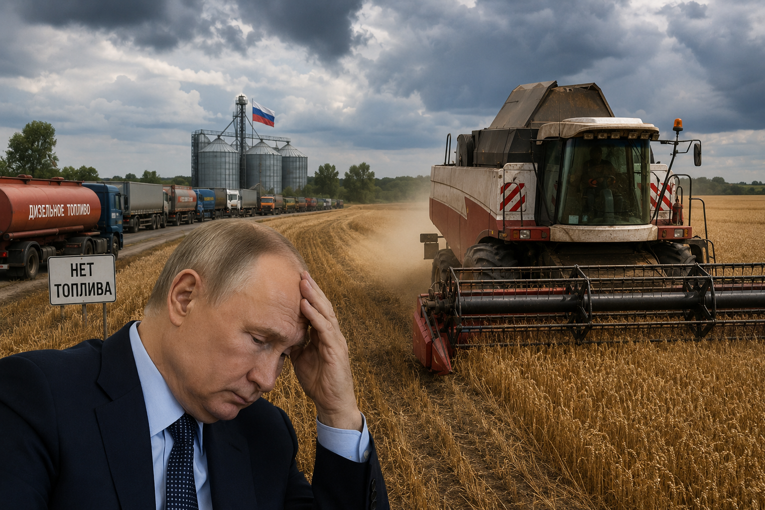 Путін обіцяв пальне, але жнива зупинилися: у Росії масово переносять старт збору врожаю