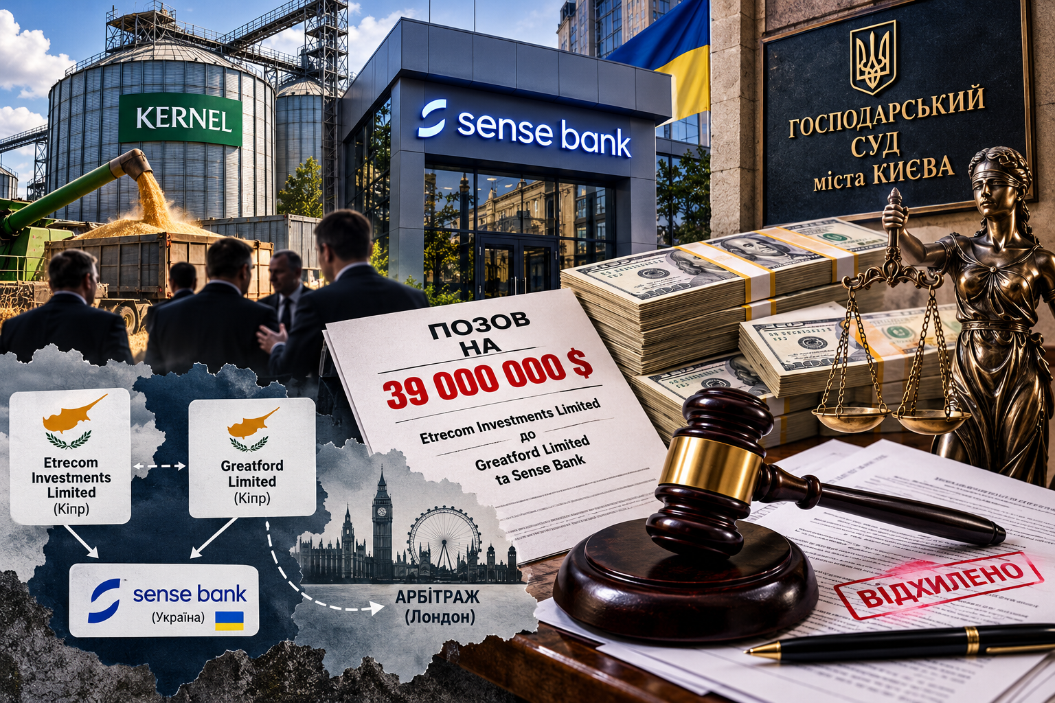 39 мільйонів доларів у кишеню агроолігархів: як державний Sense Bank ледь не втратив мільярди через сумнівні судові схеми та пасивність чиновників